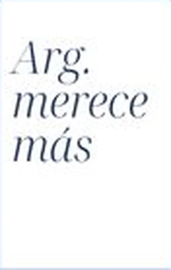 Tapa del libro «Argentina merece más»
